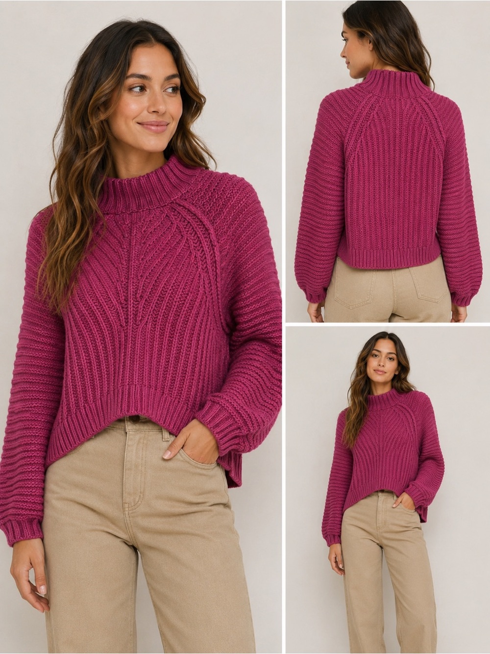 Böhme Women's Knit Sweater - Raspberry Pink